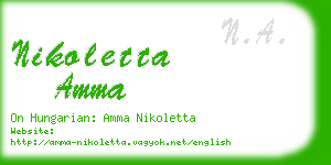 nikoletta amma business card